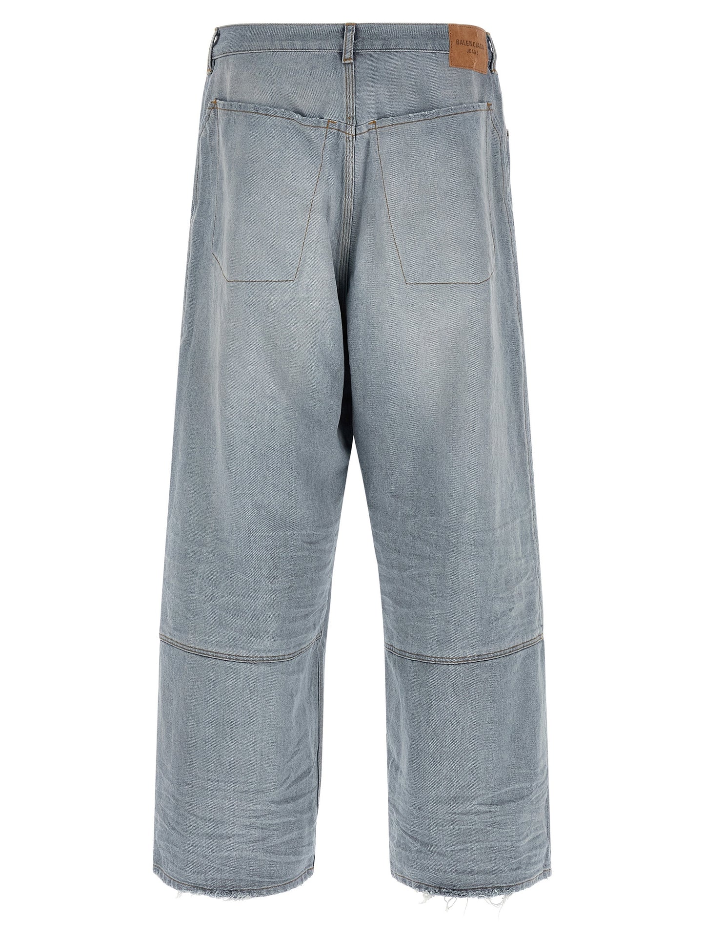 Balenciaga Minimal Baggy Blue Cotton Relaxed Fit Jeans