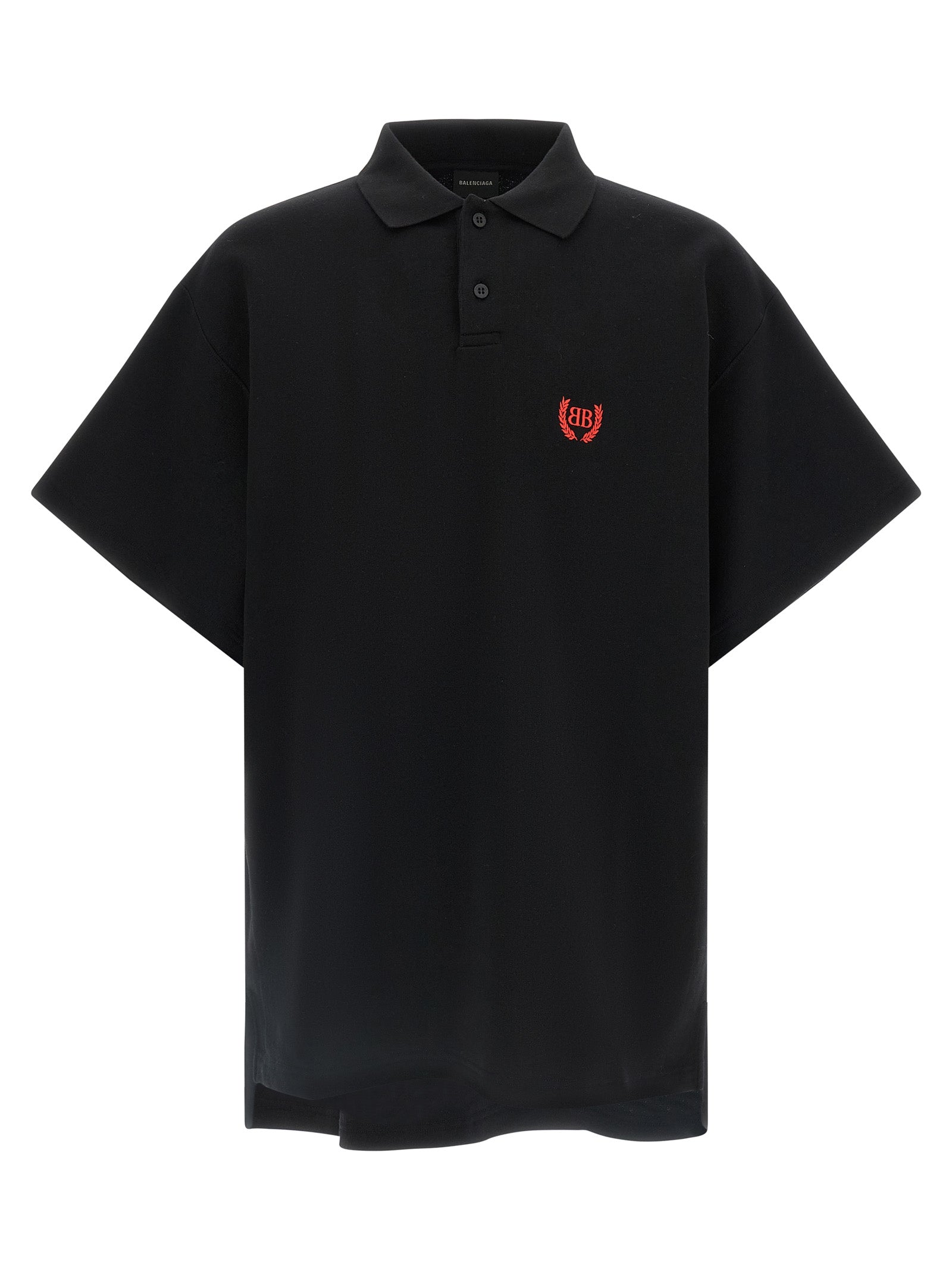 Balenciaga Black Cotton Polo Shirt - Laurel Classic Embroidery