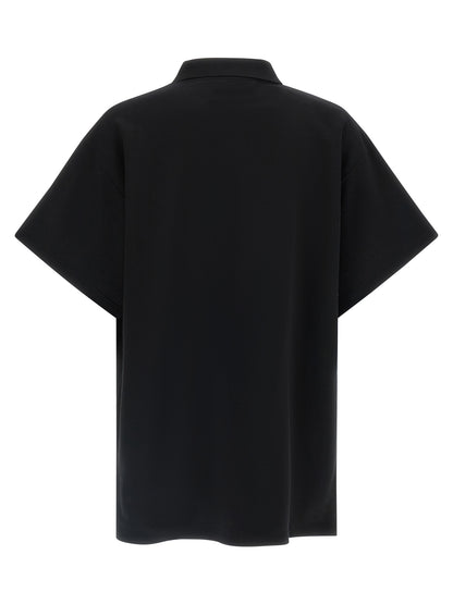 Balenciaga Black Cotton Polo Shirt - Laurel Classic Embroidery