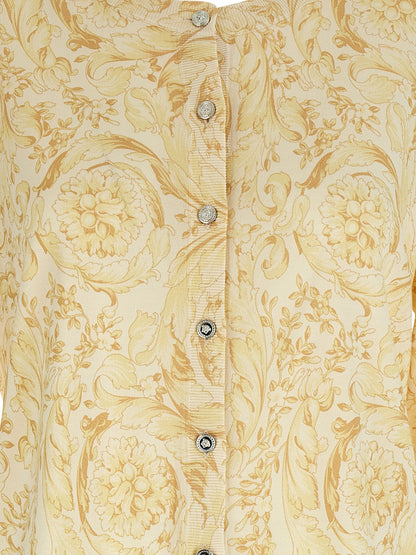 Versace Bicolor Silk Cardigan