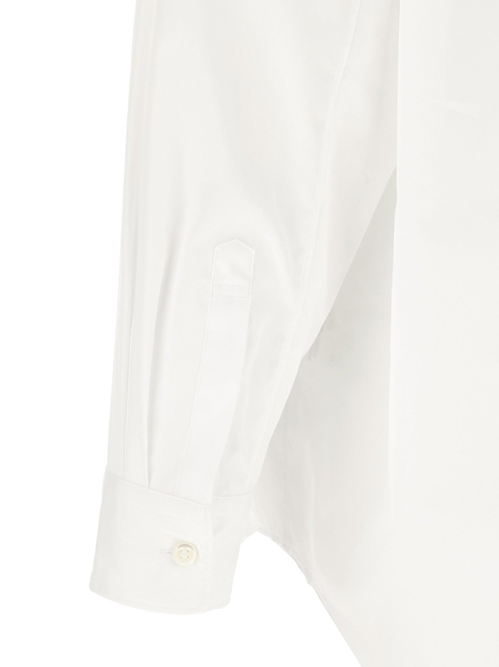 Comme des Garçons Avant-Garde White Cotton Blouse with Geometric Cut-Outs
