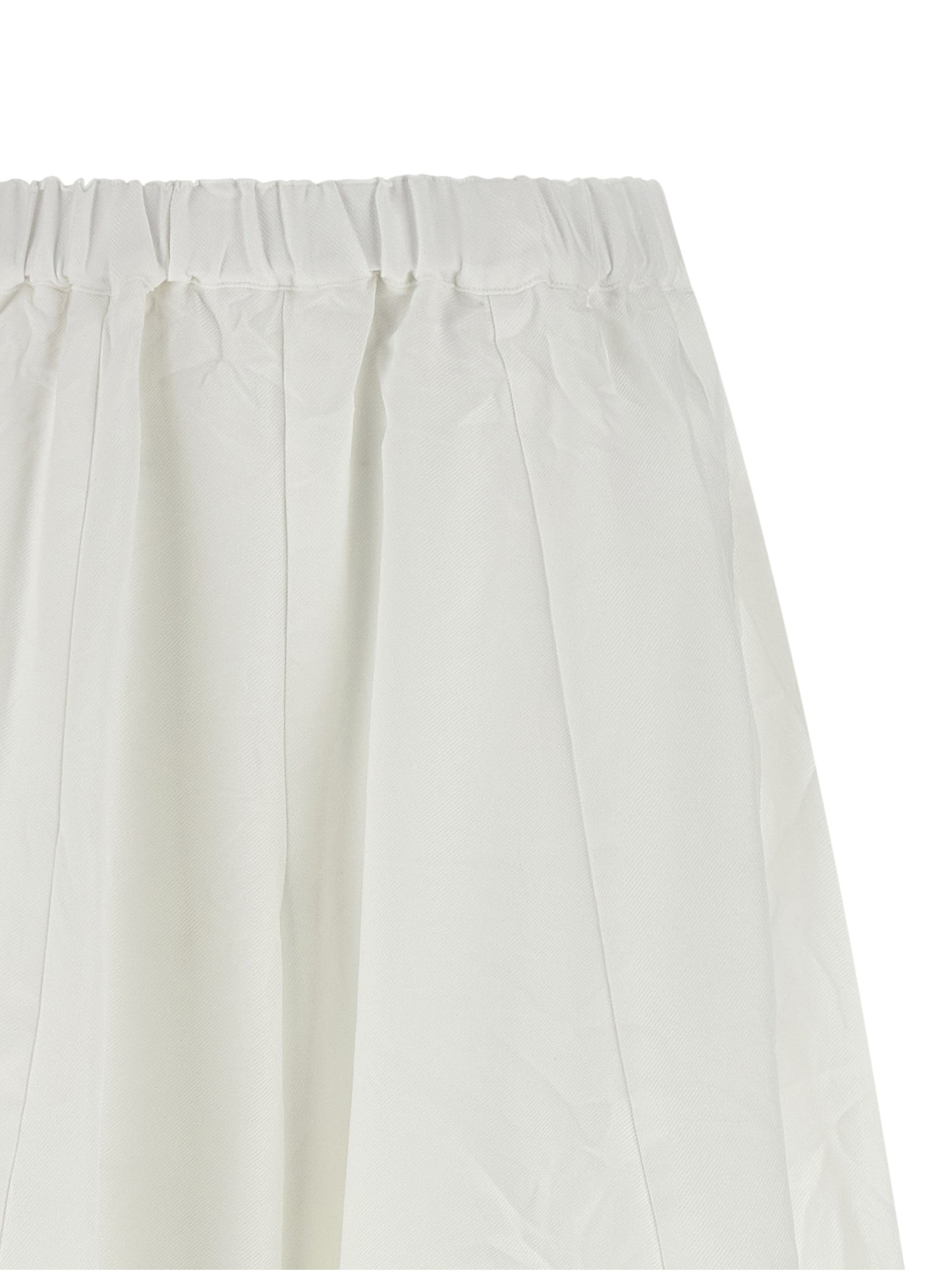 Comme des Garçons White Avant-Garde Crumpled Twill Casual Pants