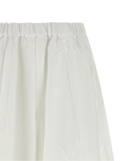 Comme des Garçons White Avant-Garde Crumpled Twill Casual Pants