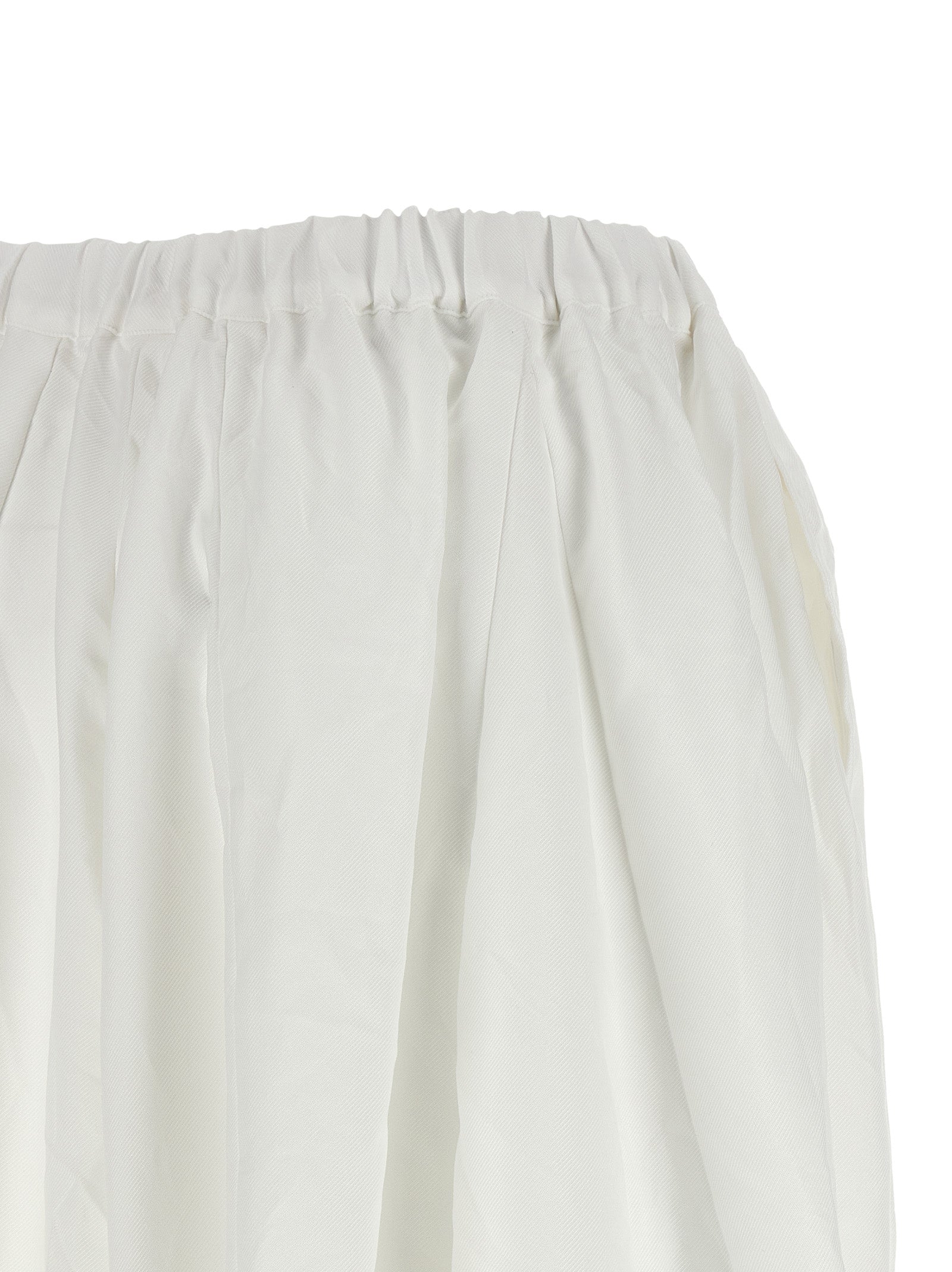 Comme des Garçons White Avant-Garde Crumpled Twill Casual Pants