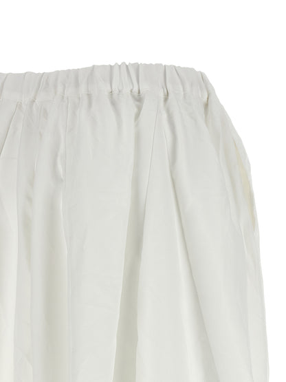 Comme des Garçons White Avant-Garde Crumpled Twill Casual Pants