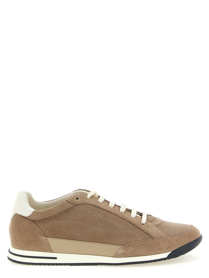 Brunello Cucinelli Beige Calfskin Low Top Sneakers - EU 41 | US 8