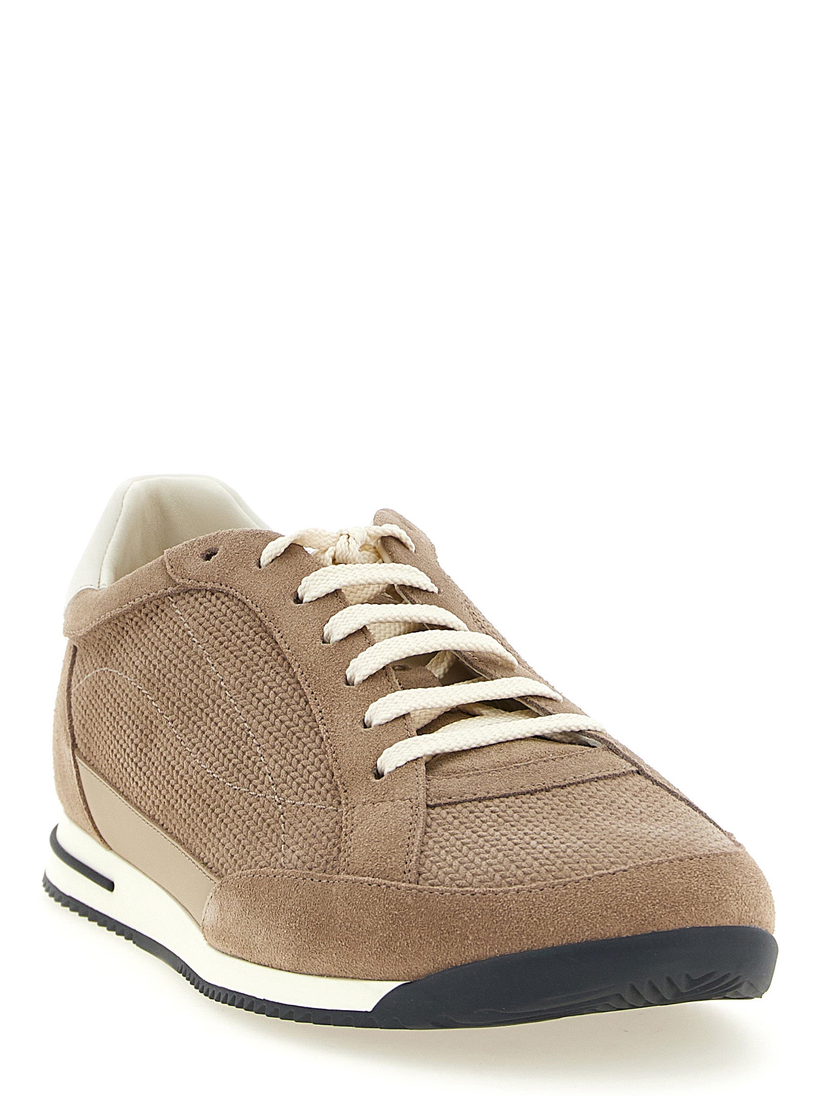 Brunello Cucinelli Beige Calfskin Low Top Sneakers - EU 41 | US 8
