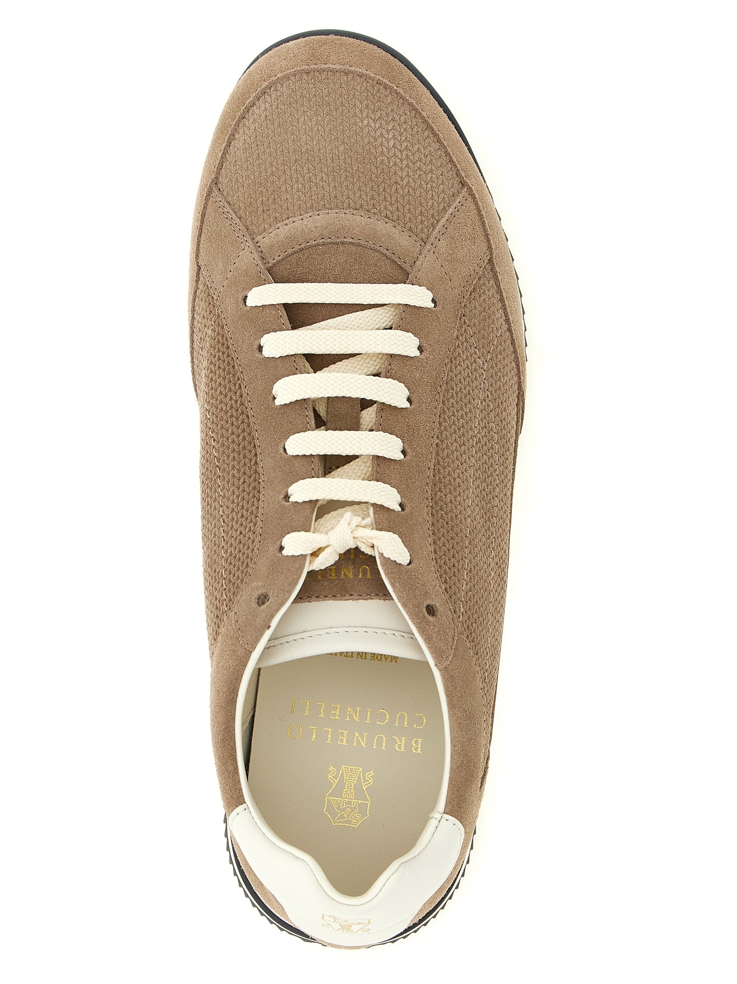 Brunello Cucinelli Beige Calfskin Low Top Sneakers - EU 41 | US 8