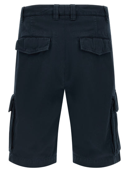 Brunello Cucinelli Blue Cotton Bermuda Shorts