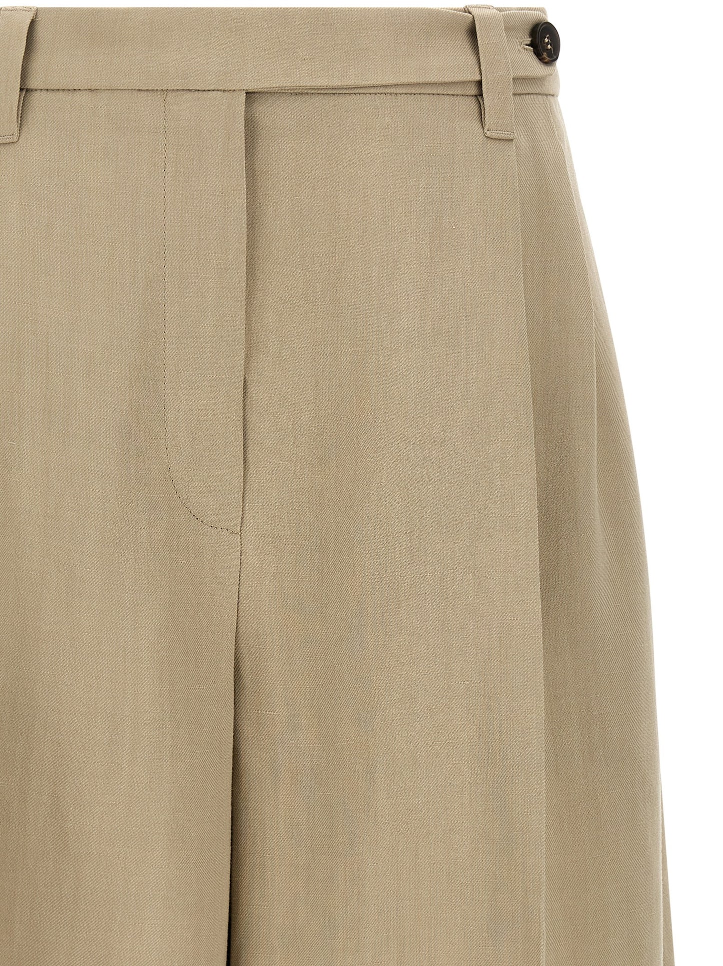 Brunello Cucinelli Beige Viscose Bermuda Shorts