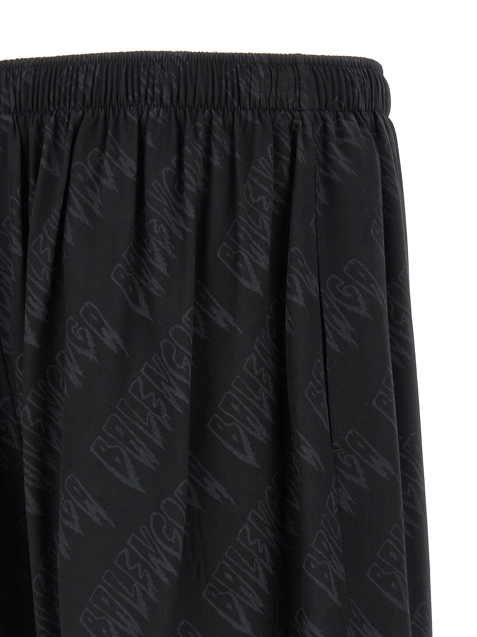 Balenciaga Black Fluid Viscose Bermuda Shorts