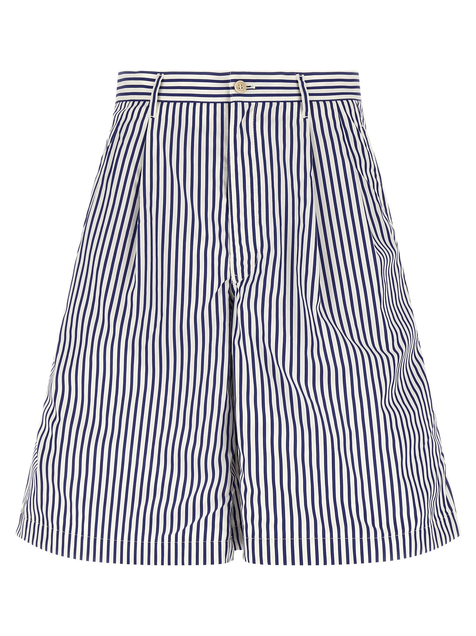 Comme des Garçons Blue Cotton Poplin Bermuda Shorts