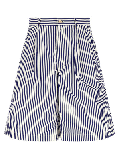 Comme des Garçons Blue Cotton Poplin Bermuda Shorts