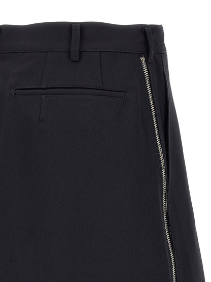 Comme Des Garçons Blue Herringbone Bermuda Shorts