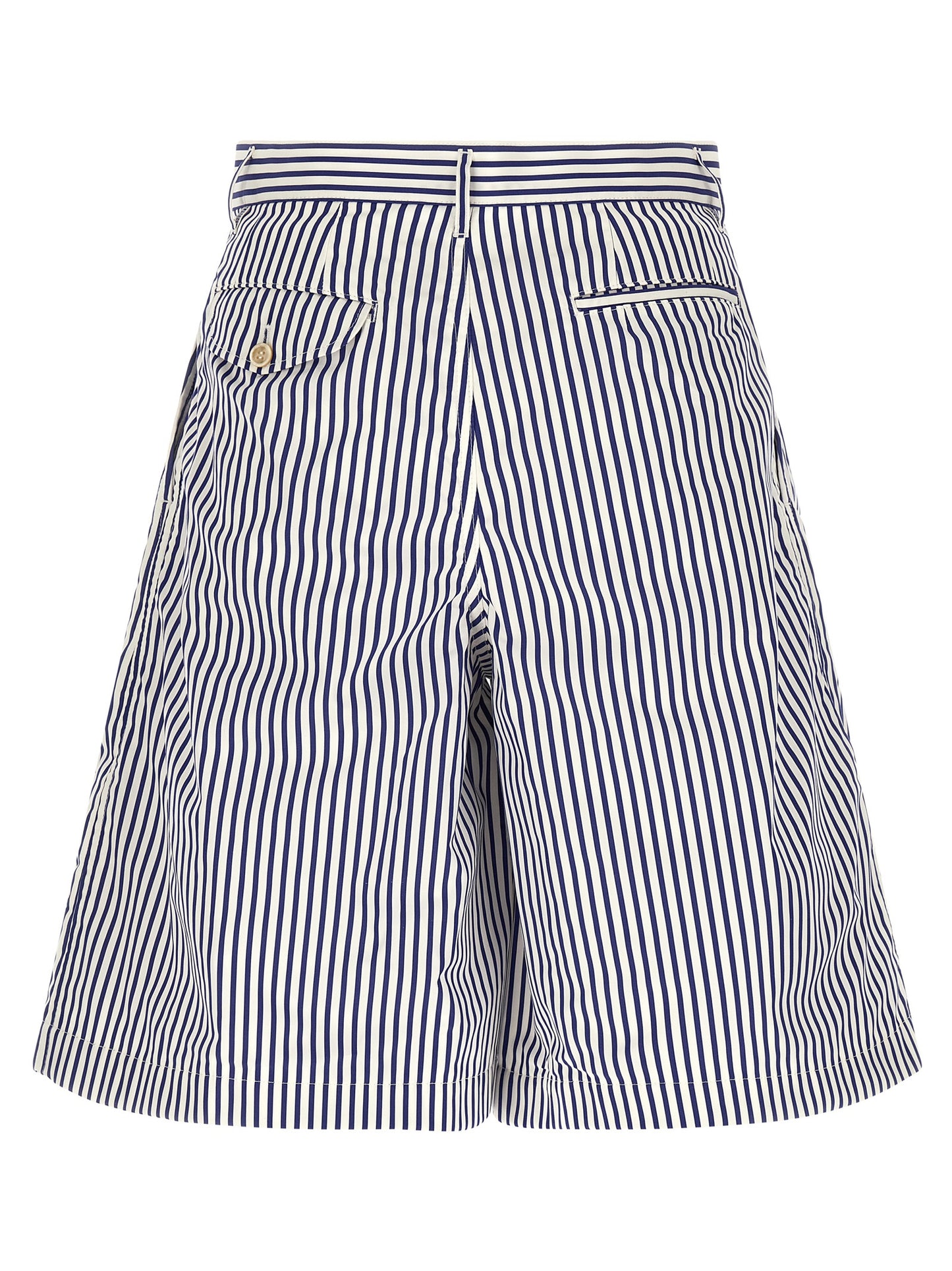Comme des Garçons Blue Cotton Poplin Bermuda Shorts