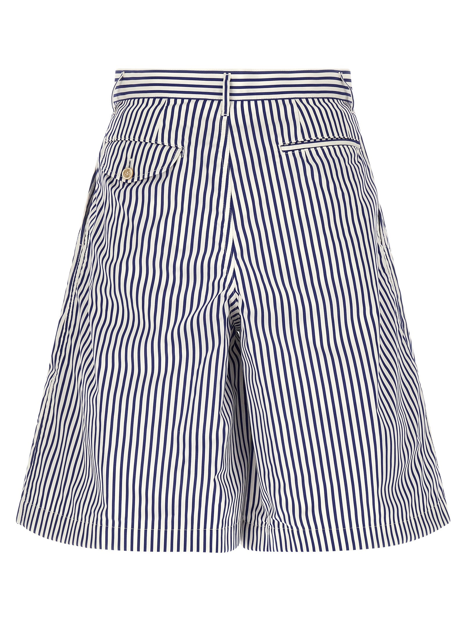 Comme des Garçons Blue Cotton Poplin Bermuda Shorts