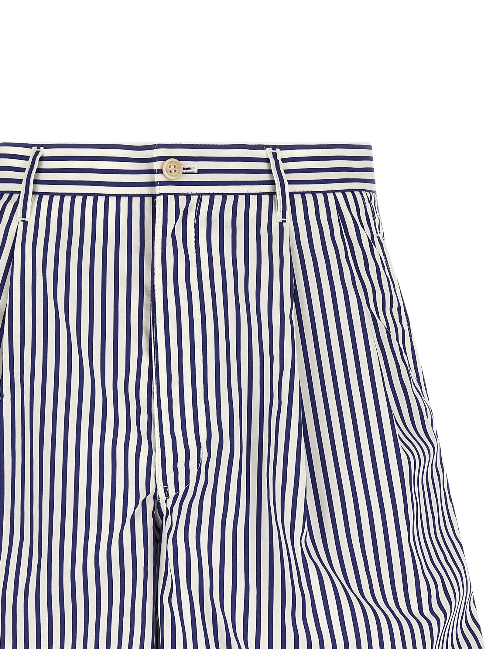Comme des Garçons Blue Cotton Poplin Bermuda Shorts