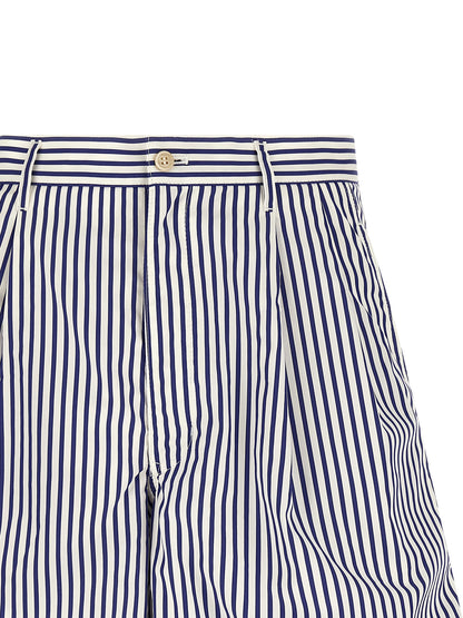 Comme des Garçons Blue Cotton Poplin Bermuda Shorts