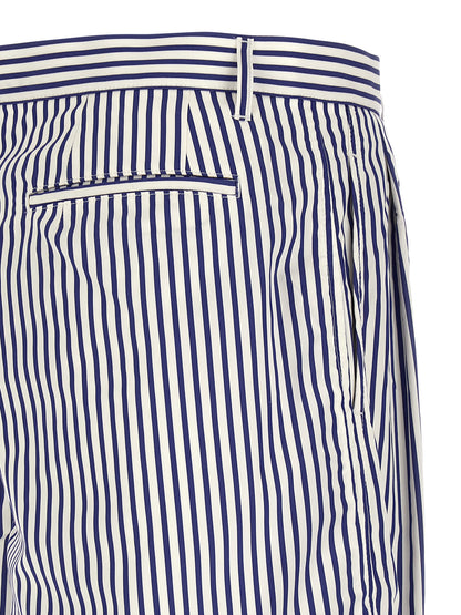 Comme des Garçons Blue Cotton Poplin Bermuda Shorts