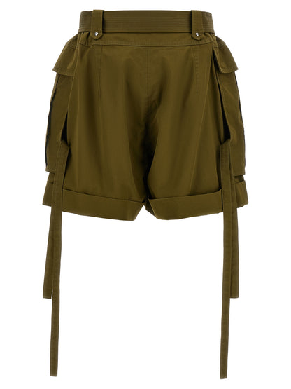 Alexander McQueen Bicolor Cotton Bermuda Shorts