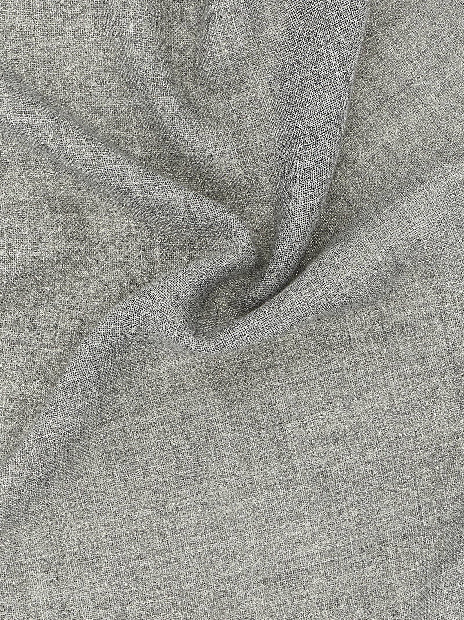 Brunello Cucinelli Gray Virgin Wool and Silk Scarf