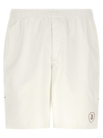 Brunello Cucinelli White Polyester Bermuda Shorts - XXL