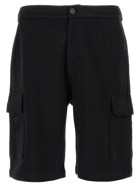Brunello Cucinelli Black Cotton Bermuda Shorts