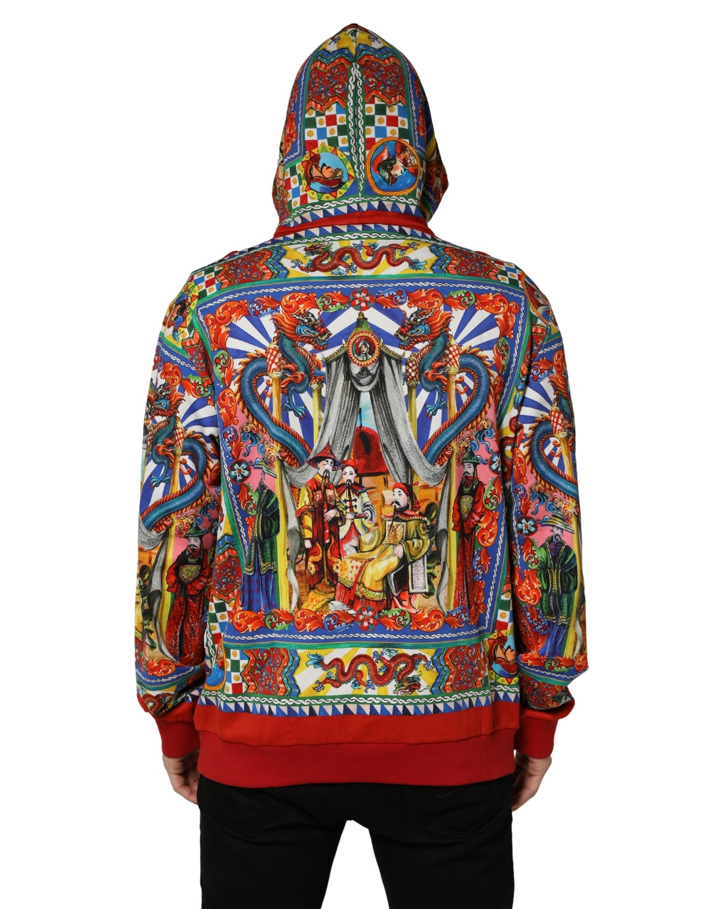 Dolce & Gabbana Chinese Palace of Palermo Dragon Dynasty Print Runway Hoodie