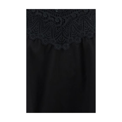 Charo Ruiz Black Cotton Casual Dress