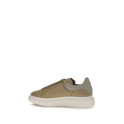 Alexander McQueen Beige Oversized Leather Platform Sneakers