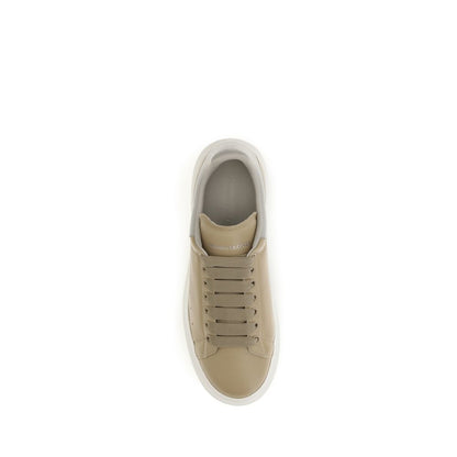 Alexander McQueen Beige Oversized Leather Platform Sneakers