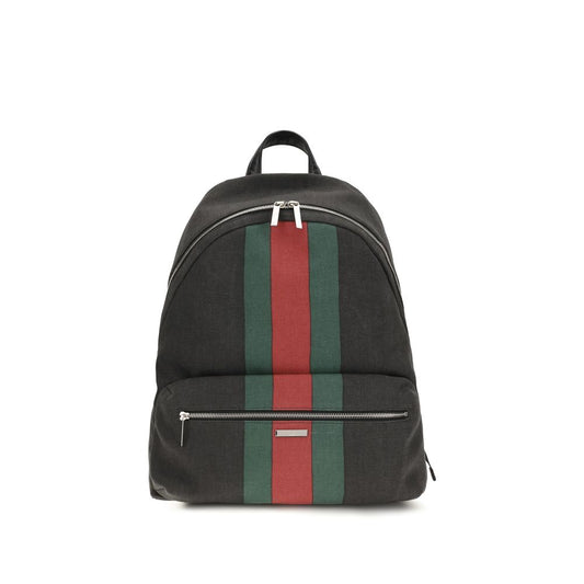Gucci Black Large Web Backpack