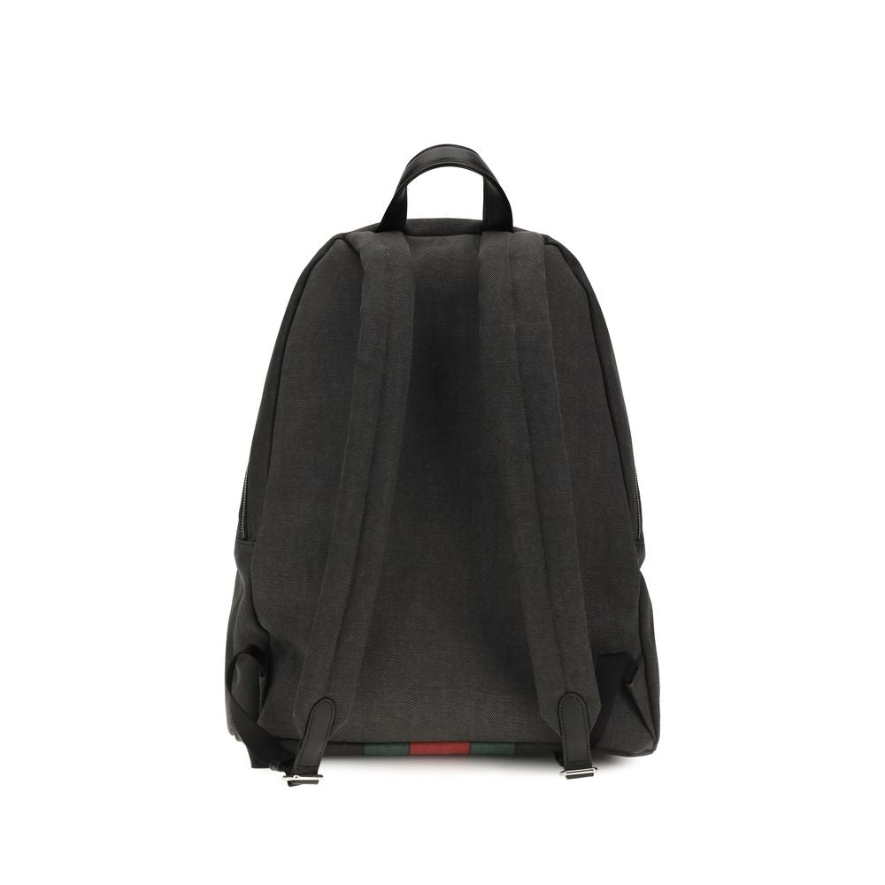Gucci Black Large Web Backpack
