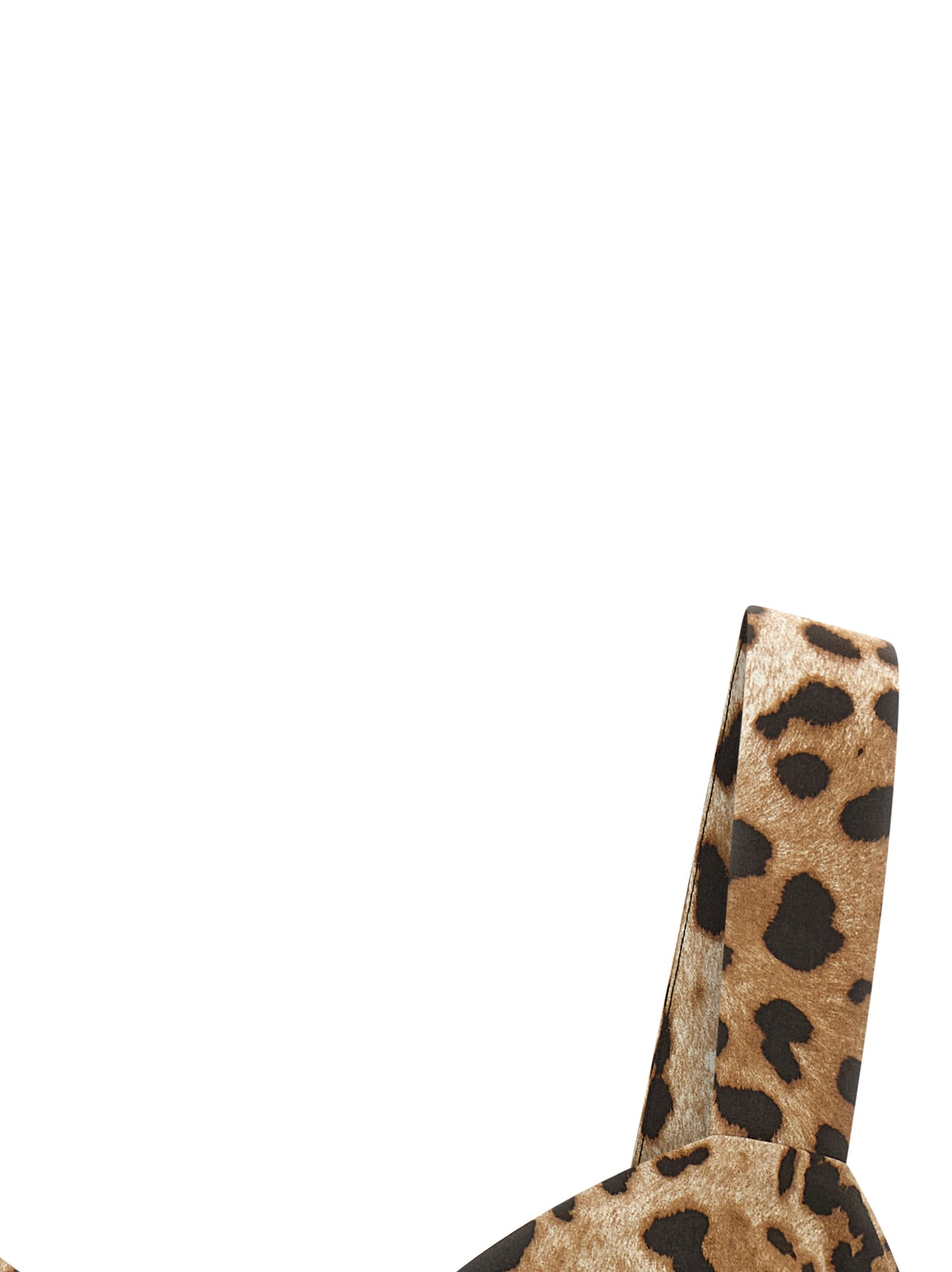 Dolce & Gabbana Brown Cotton Leopard Print Bow Crop Top
