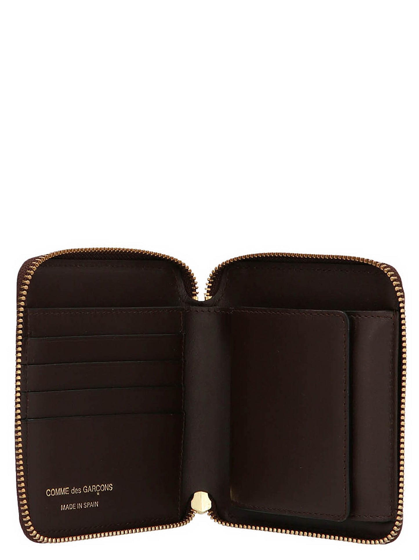 Comme Des Garçons Brown Cowhide Zip-Around Wallet