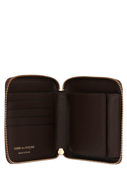 Comme Des Garçons Brown Cowhide Zip-Around Wallet