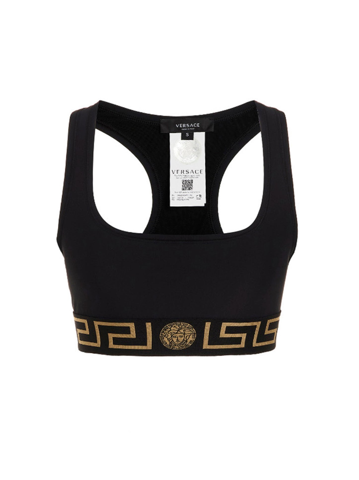 Versace Black Polyamide Medusa Sport Bra