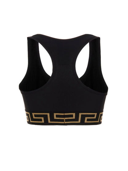 Versace Black Polyamide Medusa Sport Bra