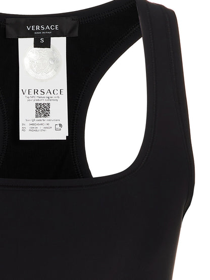 Versace Black Polyamide Medusa Sport Bra