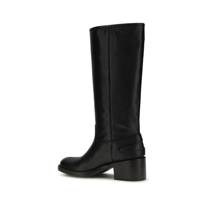 Chloé Black Calf Leather Dakota Knee-High Boots