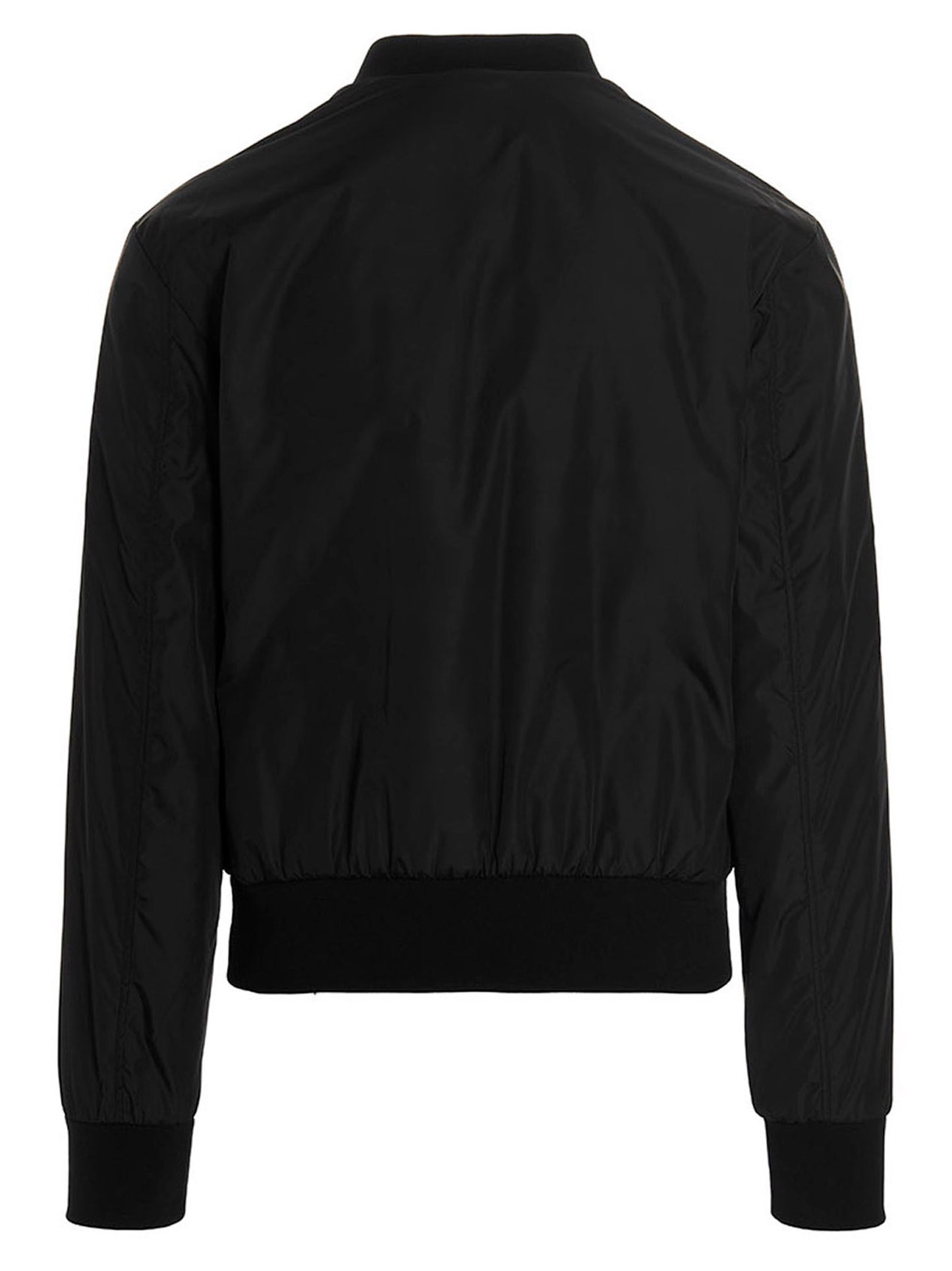 Dolce & Gabbana Black Polyamide Bomber Jacket