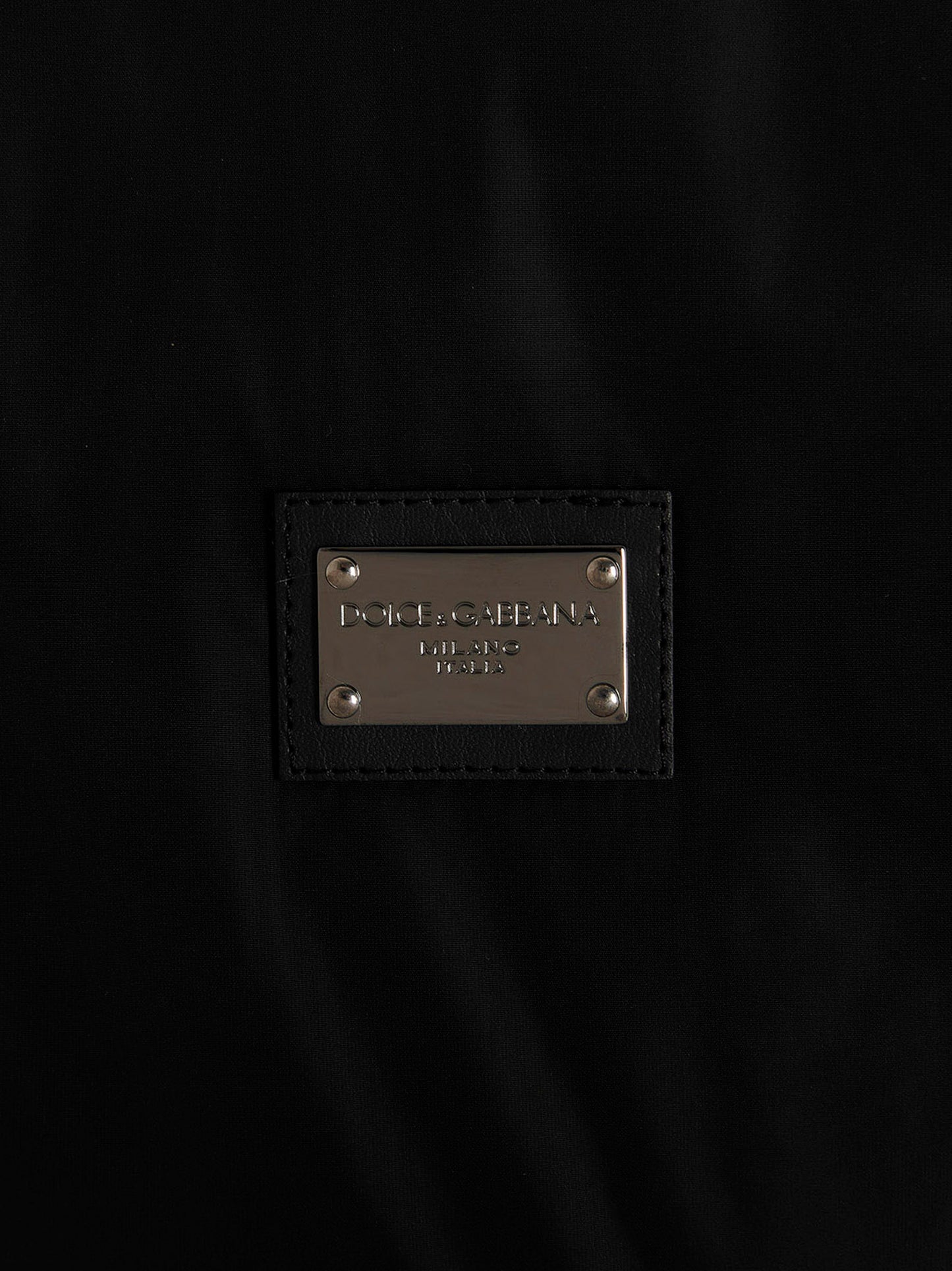 Dolce & Gabbana Black Polyamide Bomber Jacket
