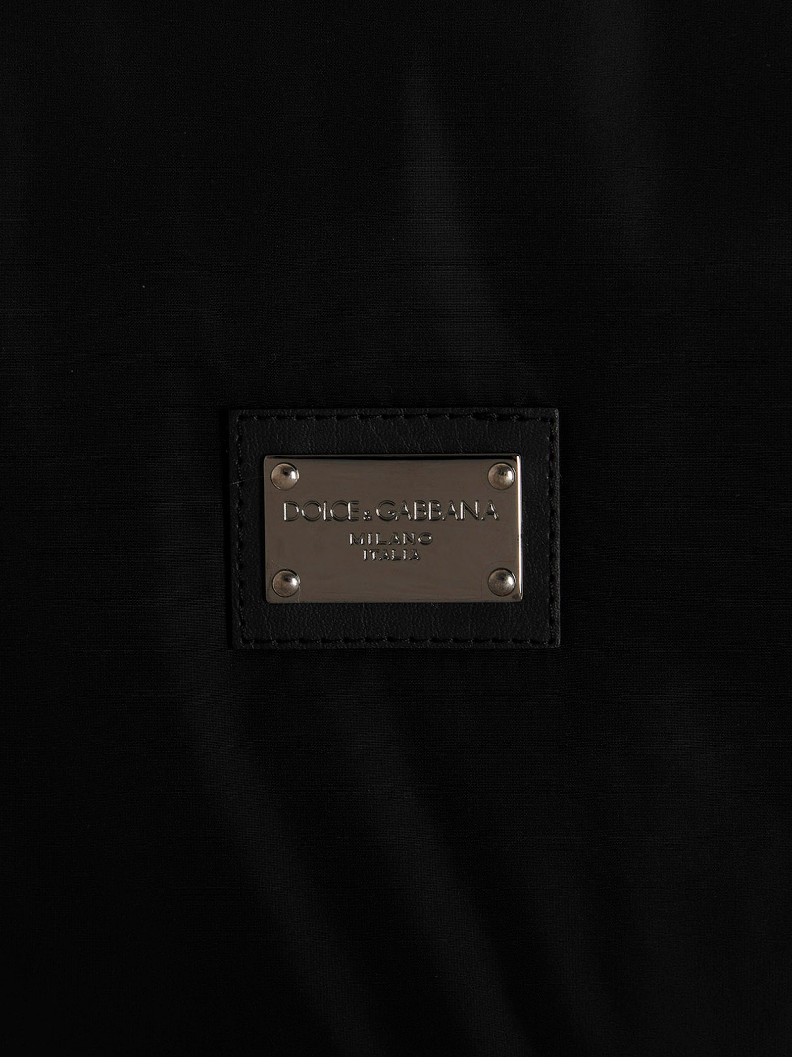 Dolce & Gabbana Black Polyamide Bomber Jacket