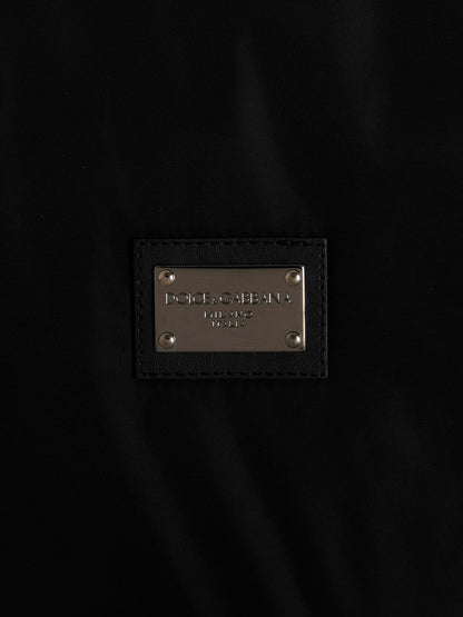 Dolce & Gabbana Black Polyamide Bomber Jacket