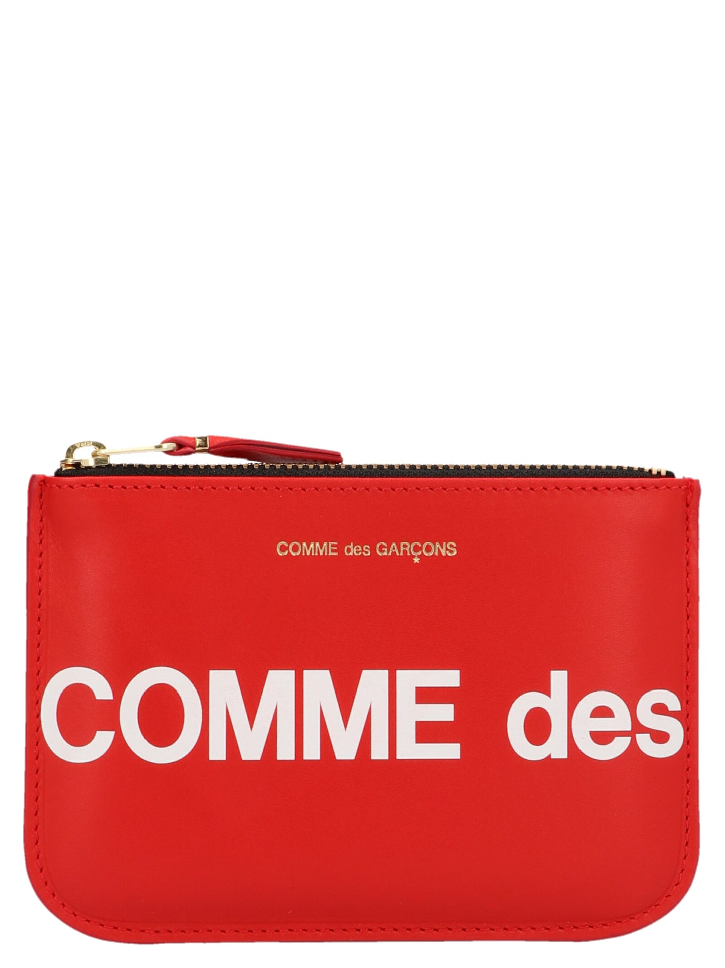 Comme Des Garçons Multicolor Calfskin Cardholder in Red