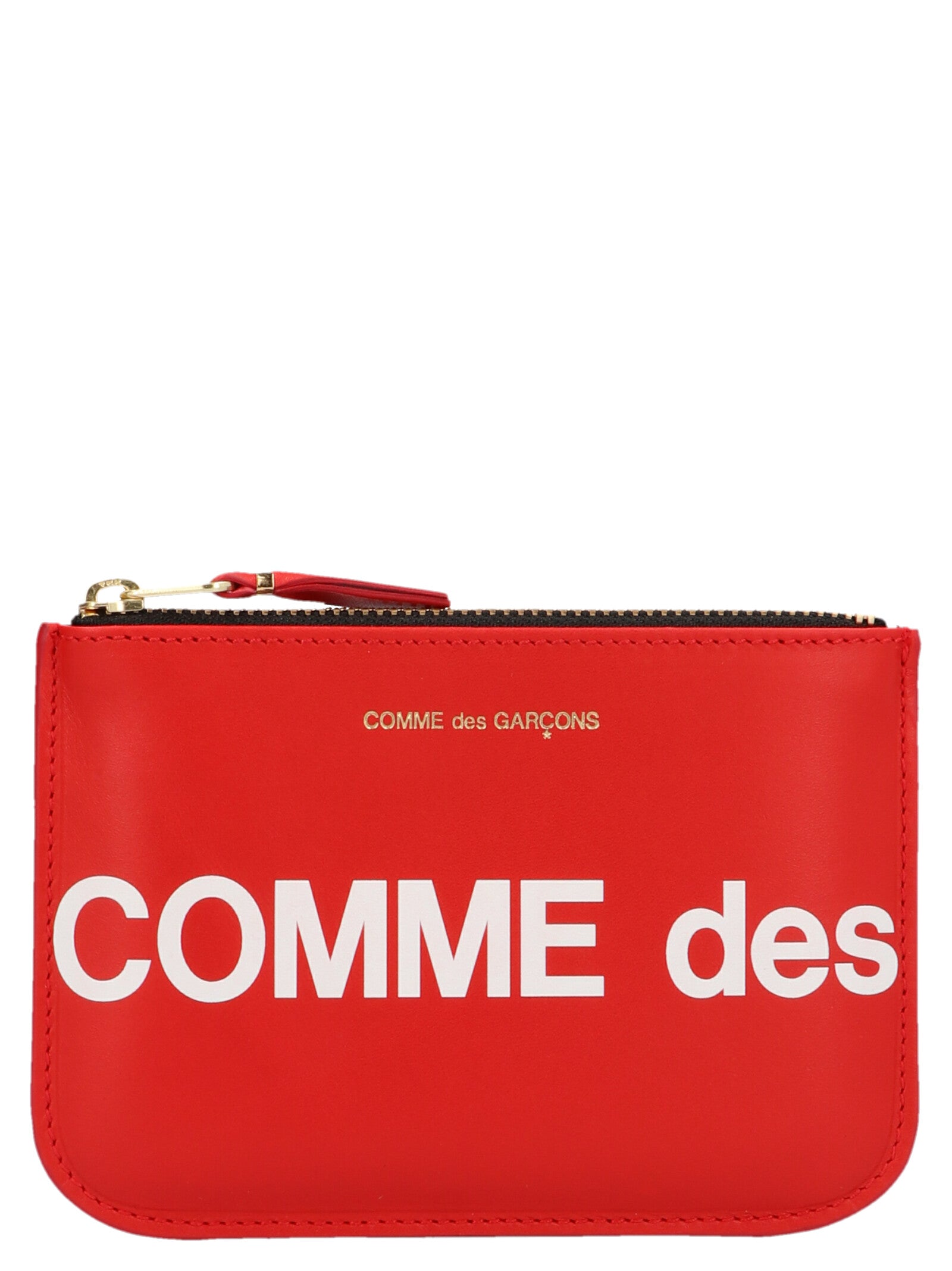 Comme Des Garçons Multicolor Calfskin Cardholder in Red
