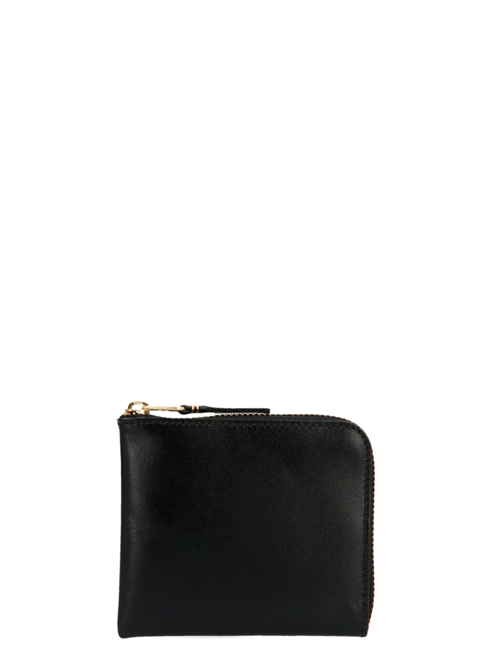 Comme des Garçons Black Calfskin Zip-Around Wallet