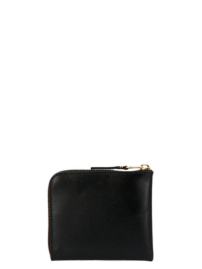 Comme des Garçons Black Calfskin Zip-Around Wallet