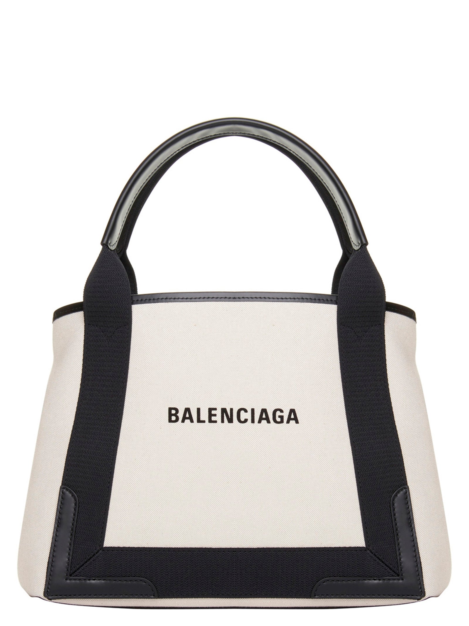 Balenciaga Small ‘Navy Cabas’ Bicolor Canvas Tote Bag