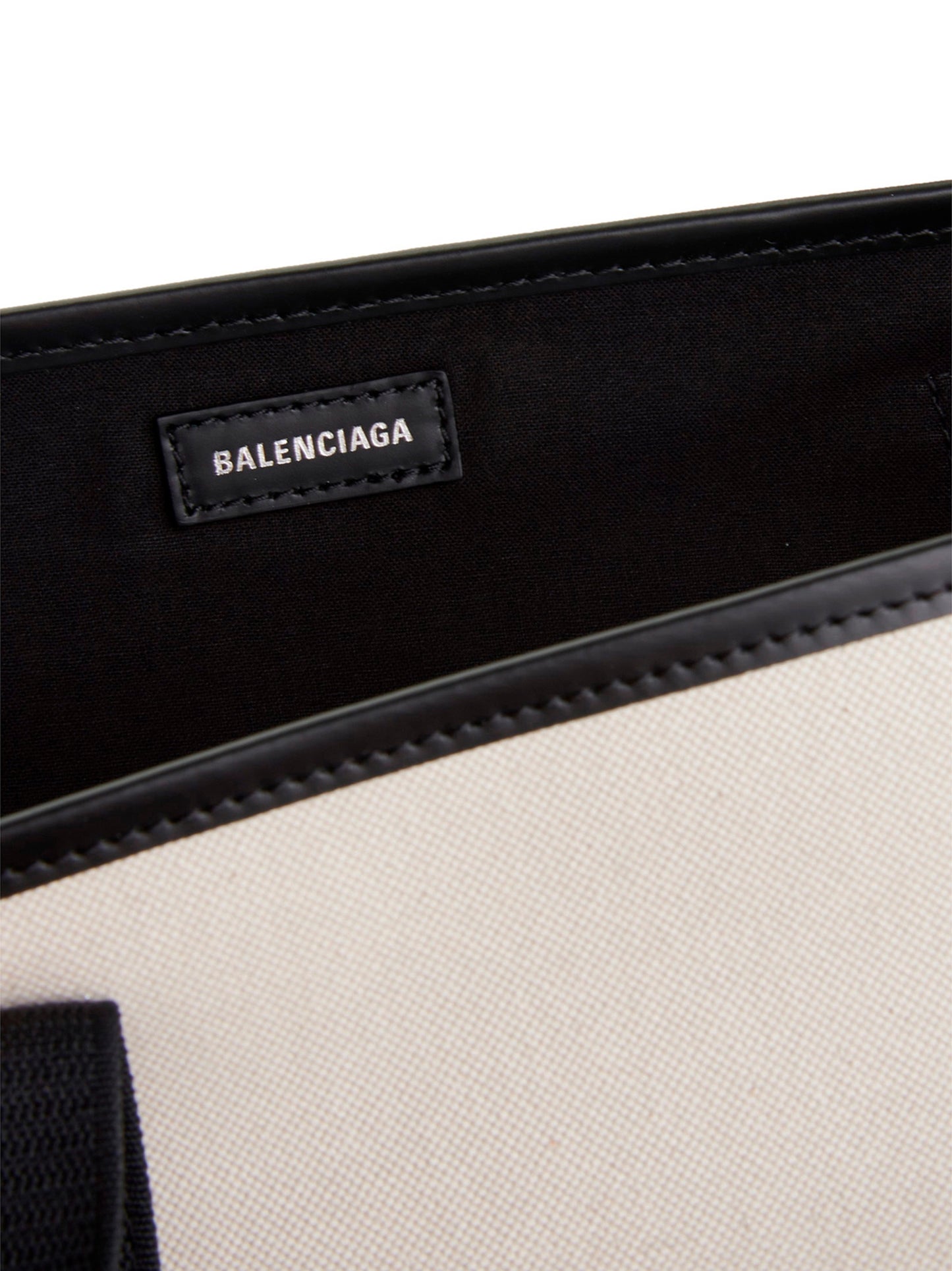Balenciaga Small ‘Navy Cabas’ Bicolor Canvas Tote Bag